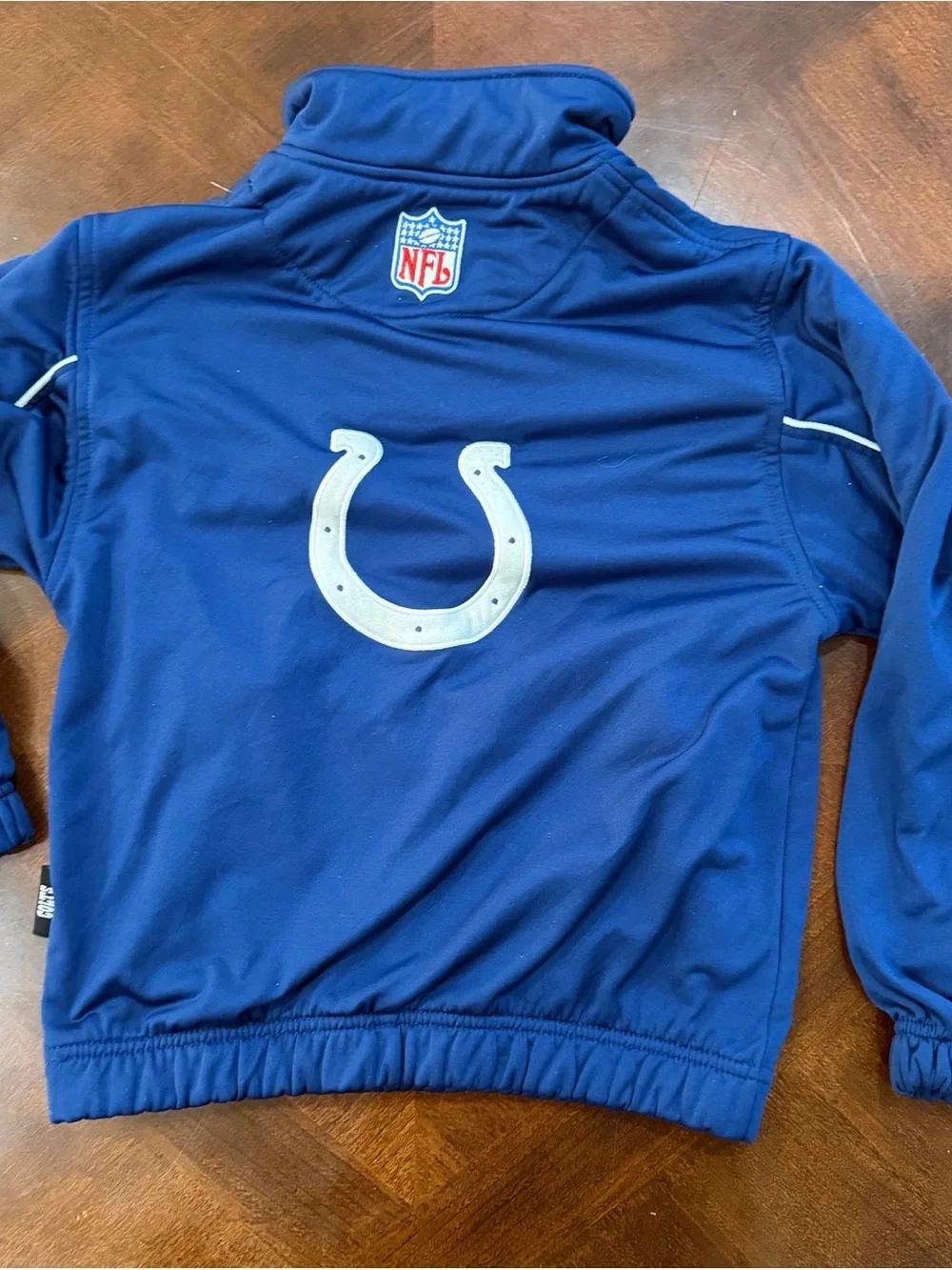 Reebok NFL Boys Youth Colts Navy 1/4 Zip Pullover Sz L